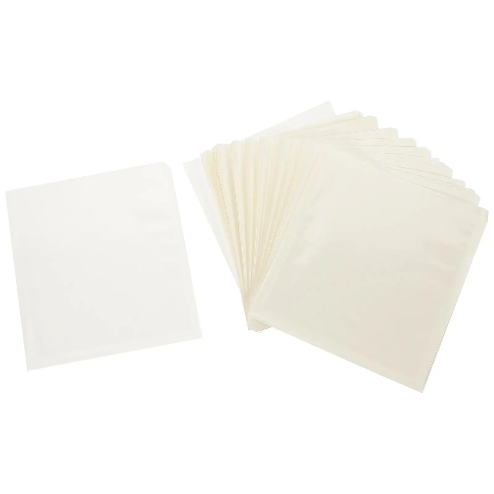 100 Pcs 18X19Cm White Greaseproof Paper Bags With Clear Window For Wrapping Storage Packing Gift Household Bakery Snack