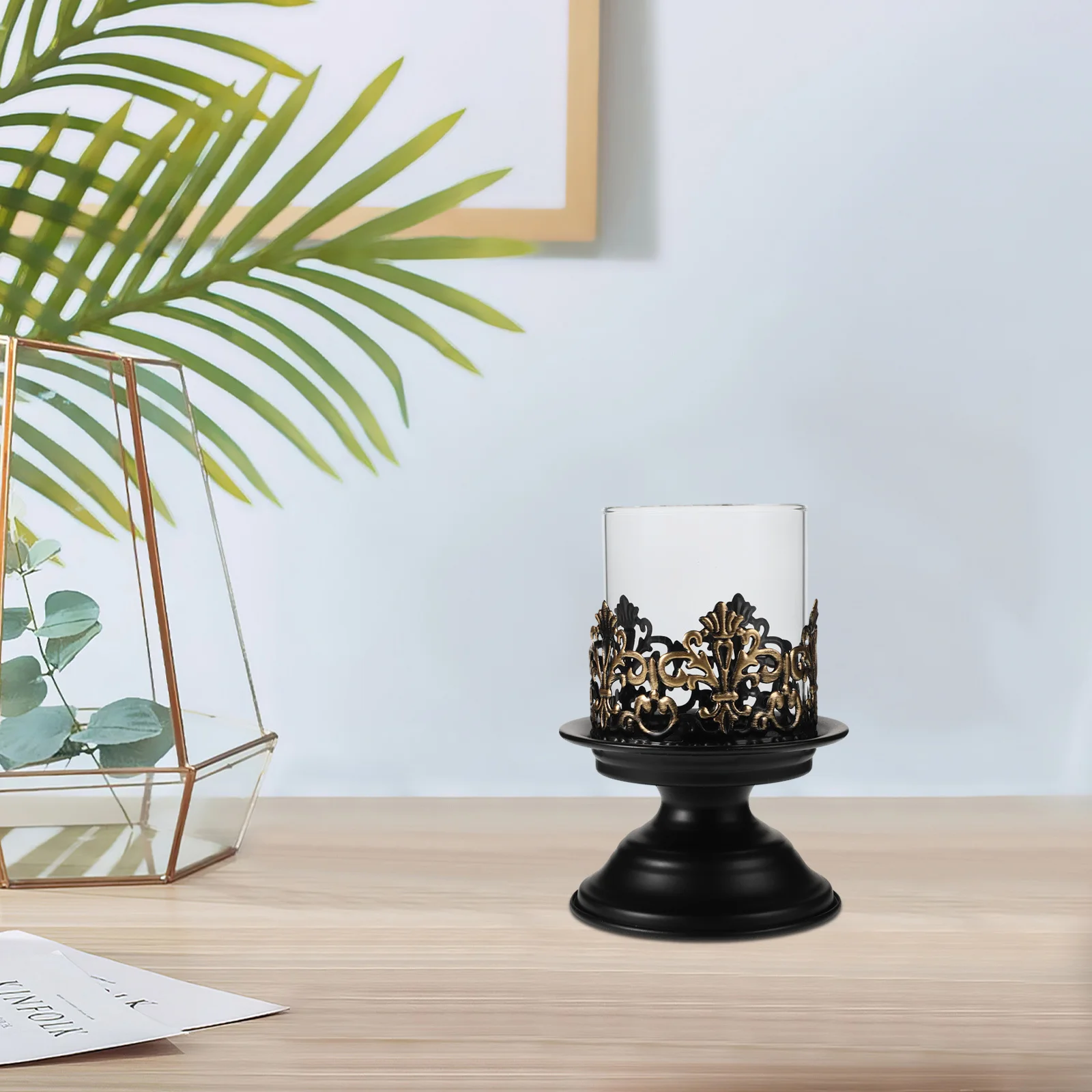 

Vintage Iron Holder Aromatherapy Candlestick Simple Metal Essential Oil Aromatherapy Base Rustic Decor