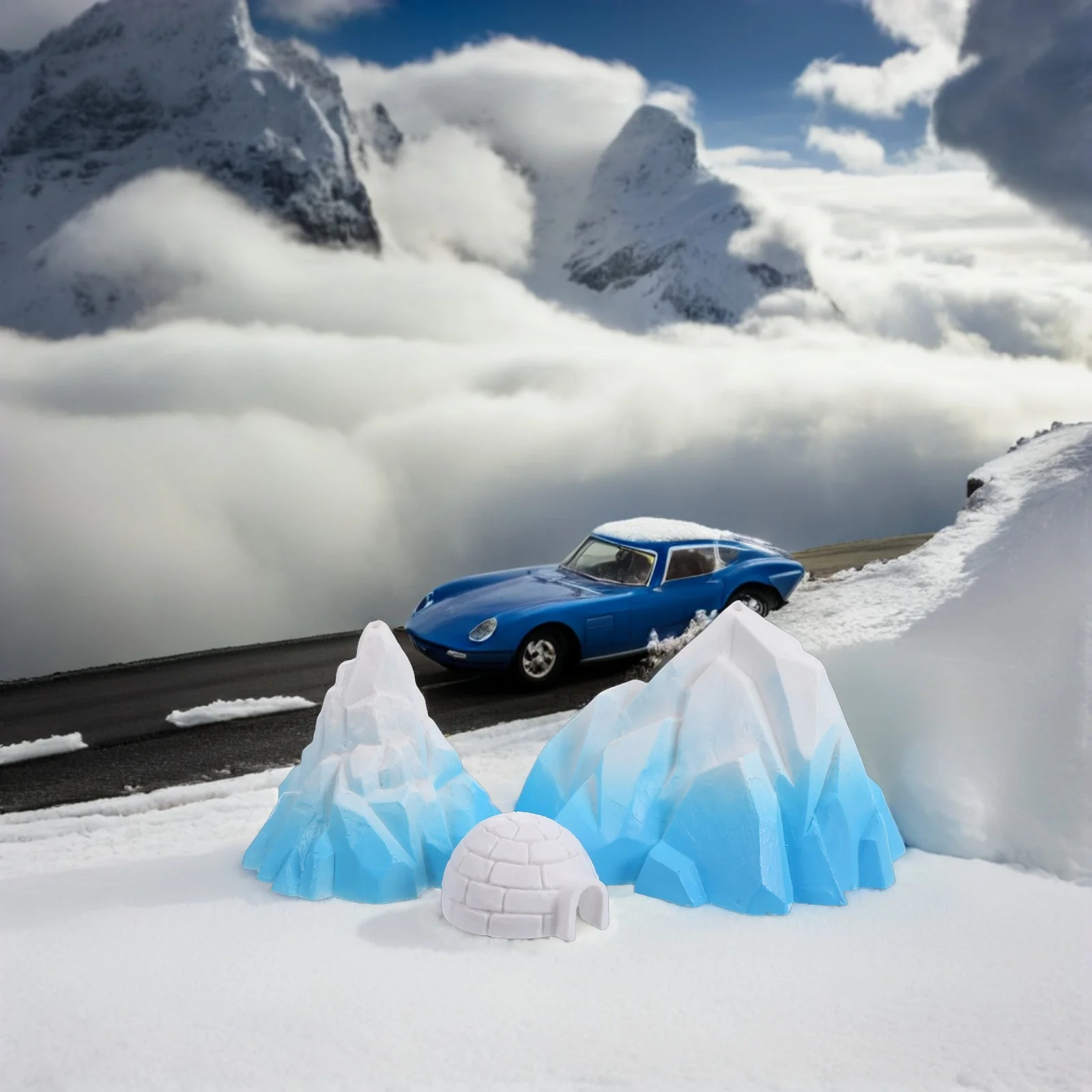 

6Pcs Iceberg Landscape Ornaments Miniature Realistic Arctic Decoration for Home Table Aquarium Landscaping Snow Mountain Display