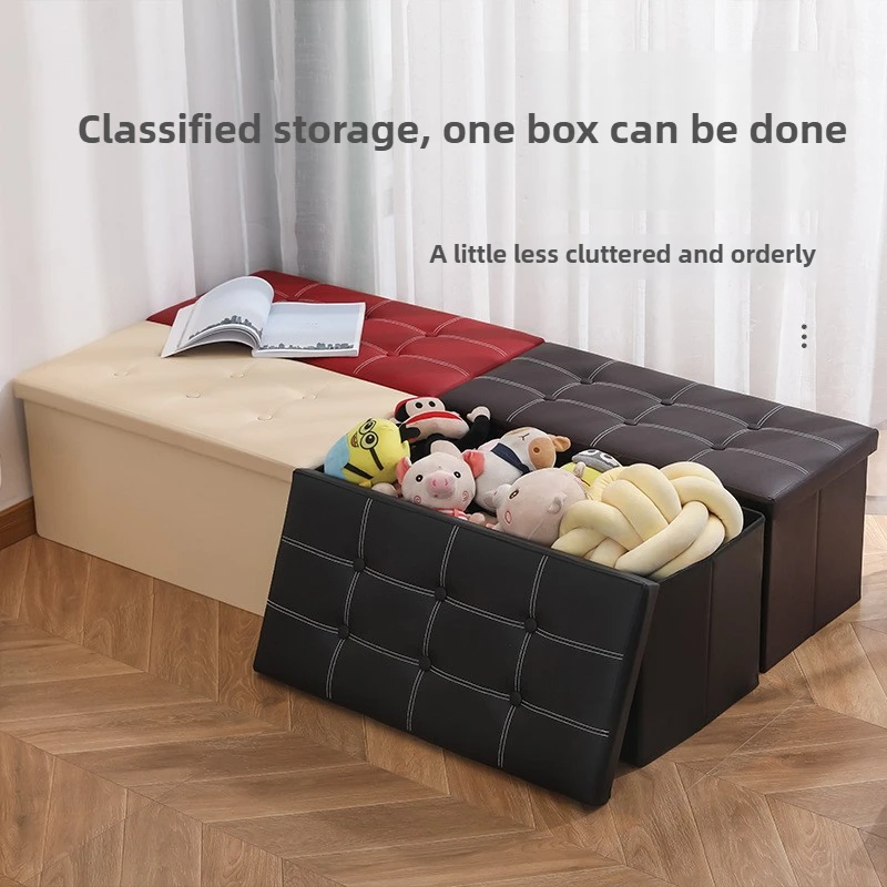 

Multi Functional Storage Box, Doorstep Shoe Changing Stool, Foldable Sofa Stool, Clothes and Toys Storage Stool Organizer Box