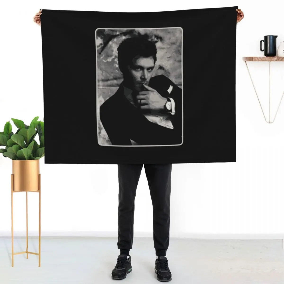 klaus tvd potrait Klaus Mikaelson Throw Blanket Extra Large Throw Giant Sofa Tourist christmas gifts Travel Luxury St Blankets