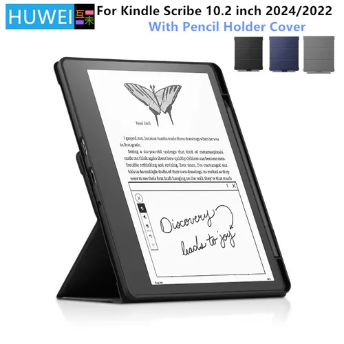 Para Kindle Scribe 2024 Funda de 10,2 pulgadas Funda de cuero PU con soporte para Kindle Scribe 10,2 ""2024 2022 Funda con portalápices