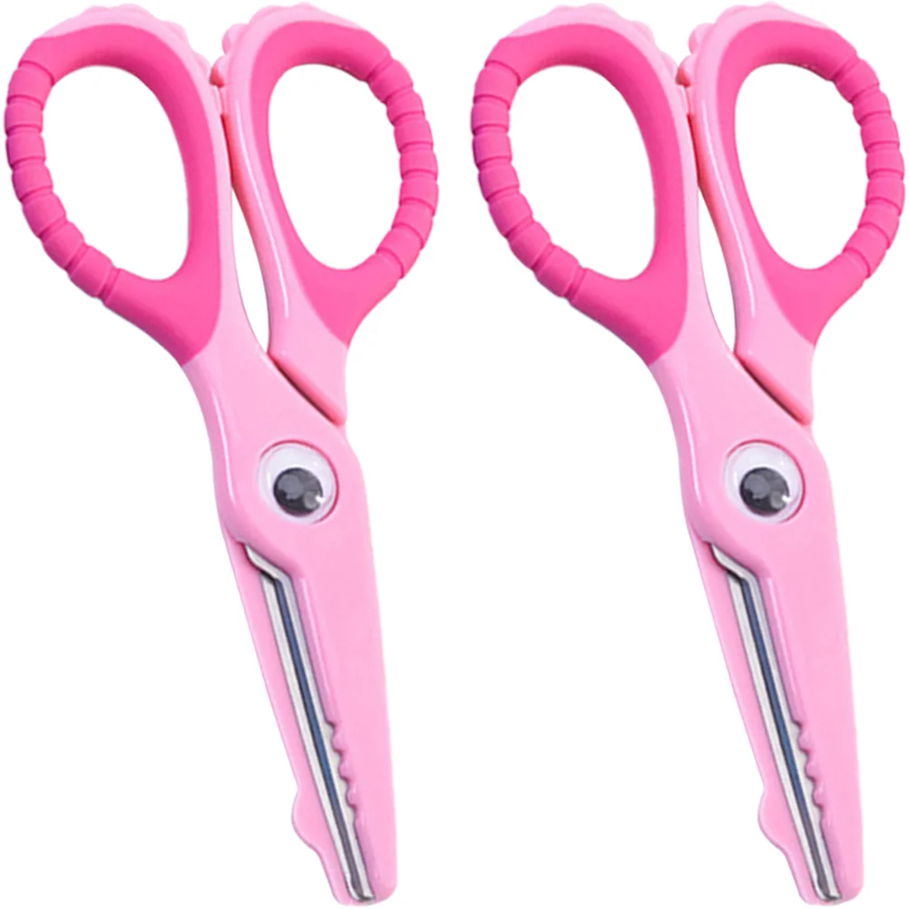 2Pcs Small Round Head Scissors Lightweight Safety Scissors for Kids 2-12 Years Suitable for Paper Photos Craft Making and School