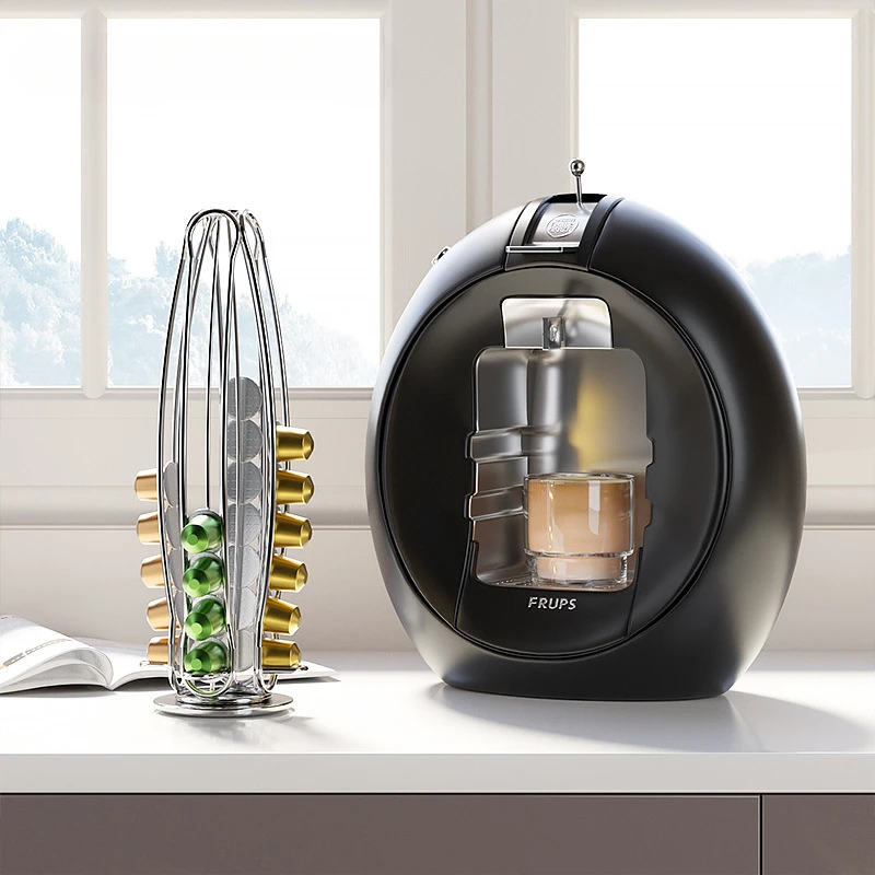 Can Hold 40 Pieces Coffee Pod Rotatable Storage Holder Stable Durable Coffee Capsule Storage Bracket for Home Counter