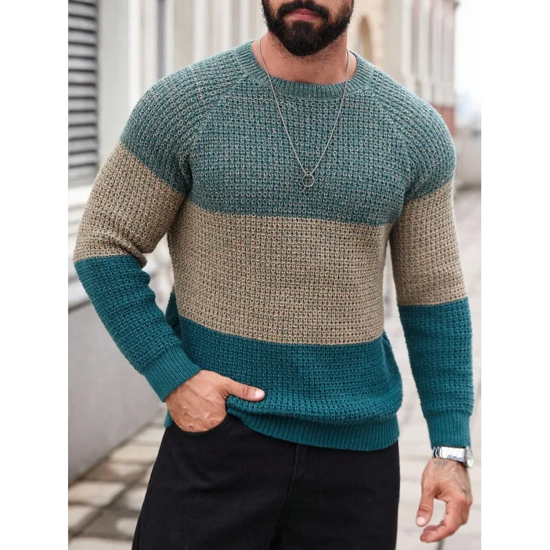 

Zip Crew Sweater round Neck Knitted Woolen Women's Fashion Spring Season Non-deformable Nine-point Sleeve Length