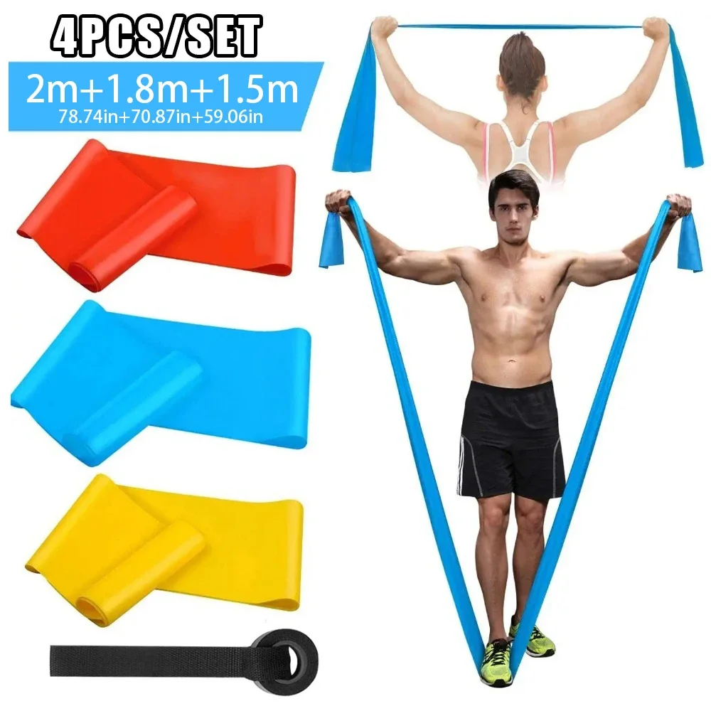 4 Teile/satz Elastische Fitness Bands Widerstand Bands Bänder Yoga Pilates Crossfit Stretching Muskeln Work Out Ausrüstung