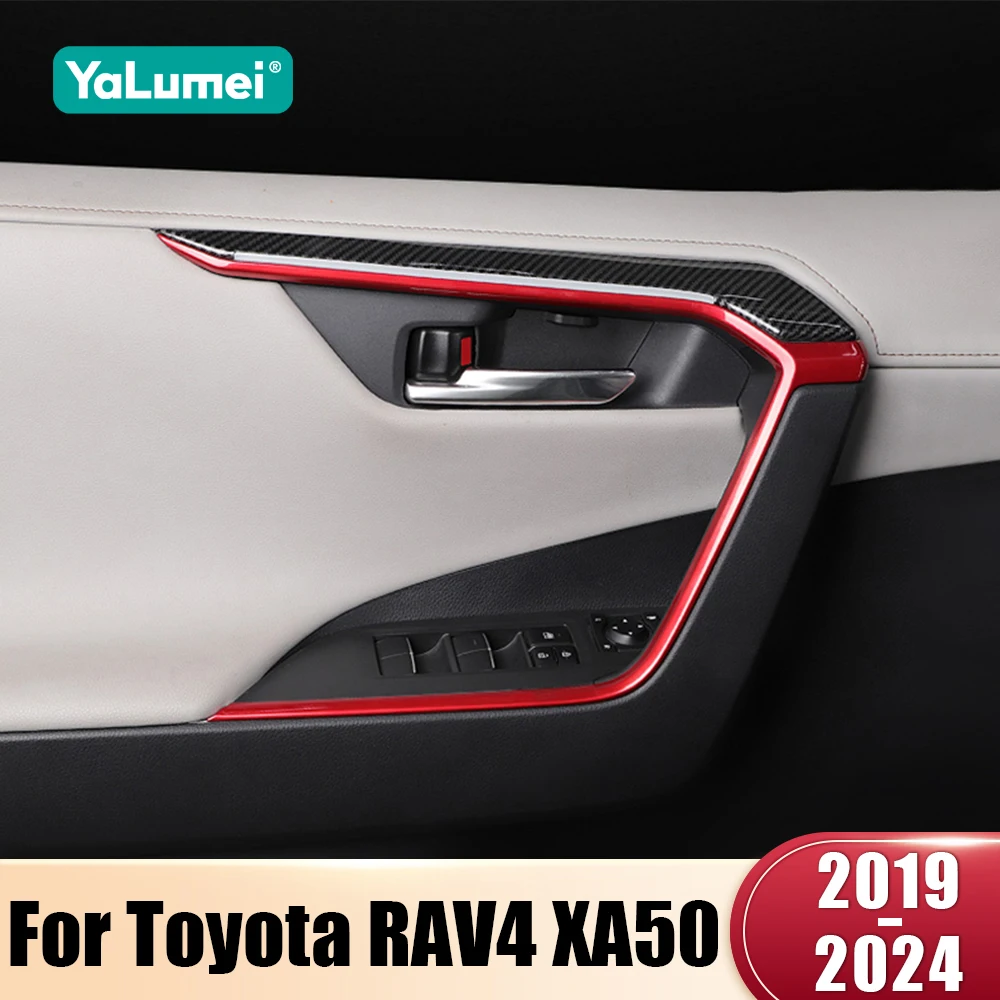 Für Toyota RAV4 XA50 2019 2020 2021 2022 2023 2024 2025 Hybrid ABS Auto-Türinnenarmlehnen-Zierleisten-Aufkleber Zubehör