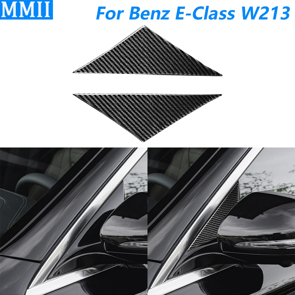 

For Mercedes-Benz E-Class W213 2016-2022 Carbon Fiber Exterior Door A-pillar Panel Trim Cover Car Accessories Decoration Sticker