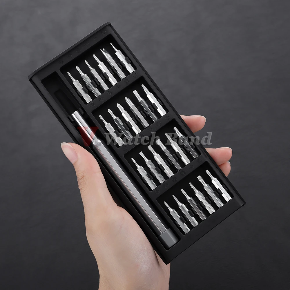 مجموعة مفك براغي دقيقة صغيرة 24 في 1 مفك براغي توركس إلكتروني مجموعة أدوات إصلاح لساعة الكاميرا والكمبيوتر اللوحي