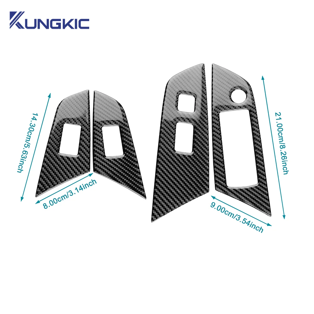 For Toyota Prius 2016-2022 LHD RHD Car Window Lift Button Switch Panel Trim Soft Carbon Fiber Cover Interior Auto Accessories