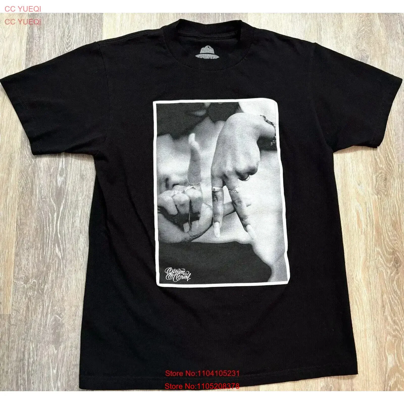 Estevan Oriol LA Fingers T Shirt Medium Double Sided Los Angeles Great Condition vintage Washed Unisex Casual Slightly graphic