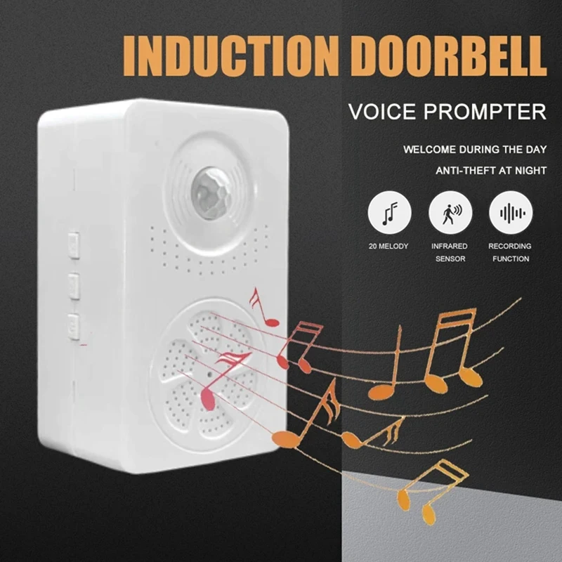 Wireless Sensor Doorbell Pir Motion Sensor Customized Voice Wireless Doorbell For Shop Office Company Security