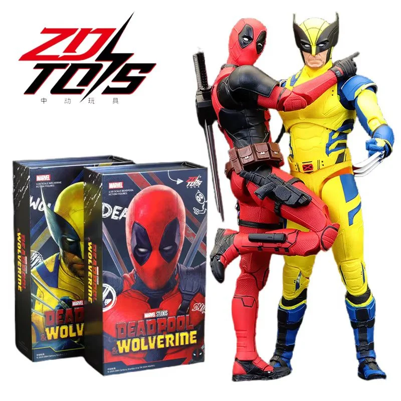 En stock: Figuras de acción originales ZD Toys 1:10 de Deadpool y Wolverine, Deadpool en caja, colección Wolverine, figuras de acción para adultos.