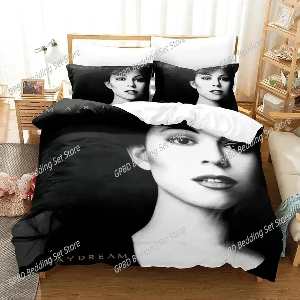 

New Print Mariah Carey Bedding Set Luxury Duvet Cover Comforter Bed Set Quilt Cover Pillowcase,King Queen Twin Size Luxury
