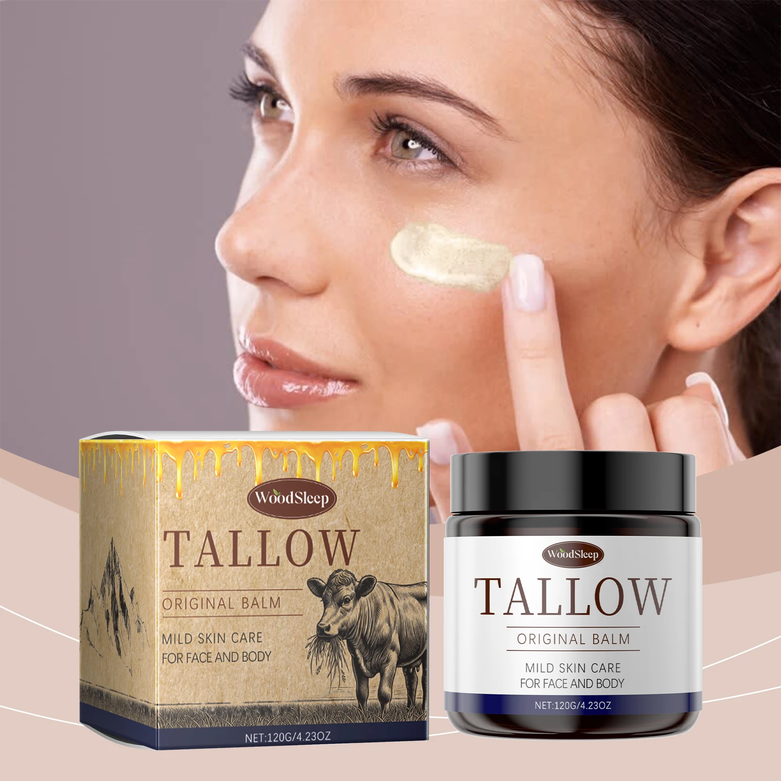 Tallow Original Balm - 120g/4.23oz All-Natural Face & Body Moisturizer - Mild Skin Care Solution for Dry & Sensitive Skin