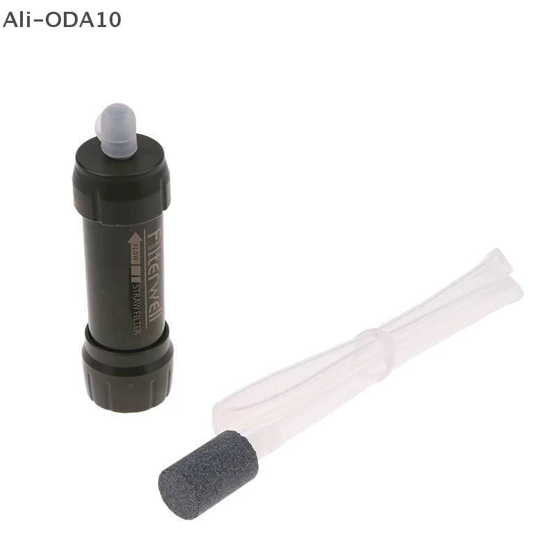 

1 Set Outdoor Survival Or Emergency Portable Water Purifier Mini Camping Purification Water Filter Straw TUP Carbon Fiber Water