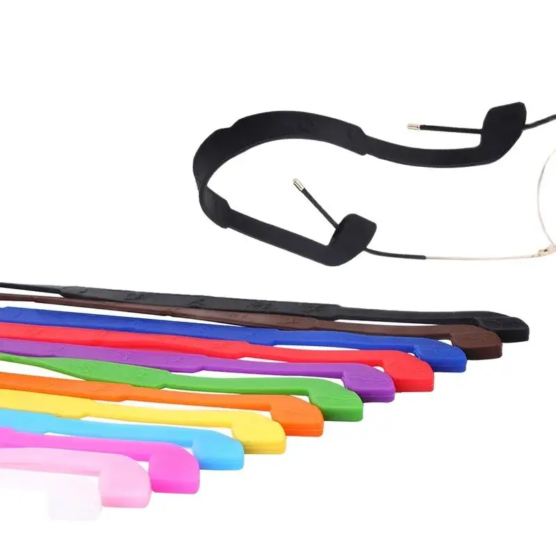 10 PCS Eyeglasses holder eyewear cord silicone material sport running ball colorful rope avoid glasses silp wholesale