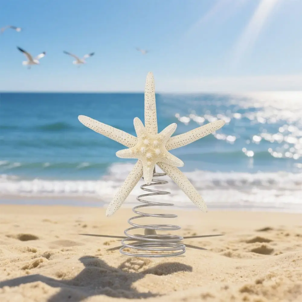 Iron Festive Starfish Decor Handmad Display Star Treetop Decorations Crafts Classic Design Starfish Treetop Ornament