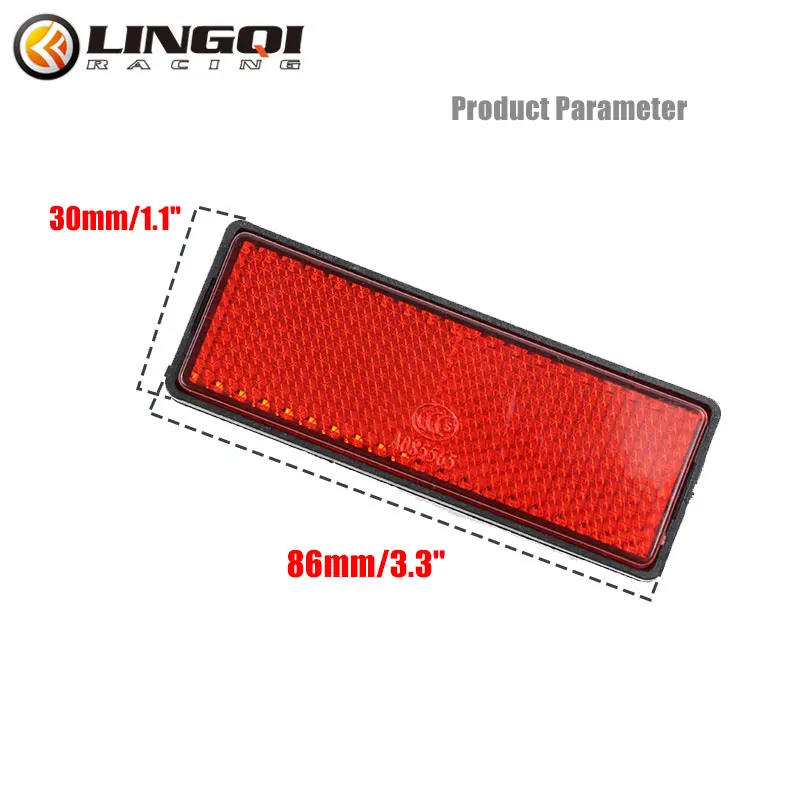 Pit Dirt Bike Motorcycle Rear Reflector Reflective Plate Warning Cover Safety Sign Rectangle for Motocross Quad ATV Accessories