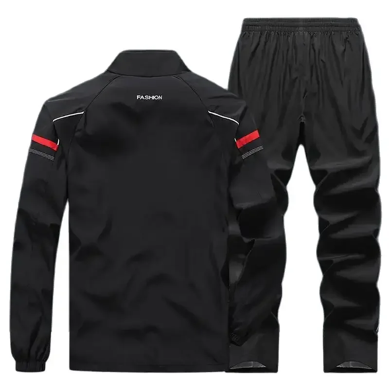 New Men\'s Sportswear Suit Male Sports Sets Spring Autumn Jogging Clothing 2 Pieces Set Jacket + Pants Men Tracksuit