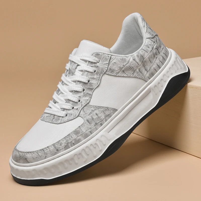 

Spring 2025 Men's White Sneakers - Couple Style, Trendy & Versatile, Lightweight Breathable & Height-Increasing