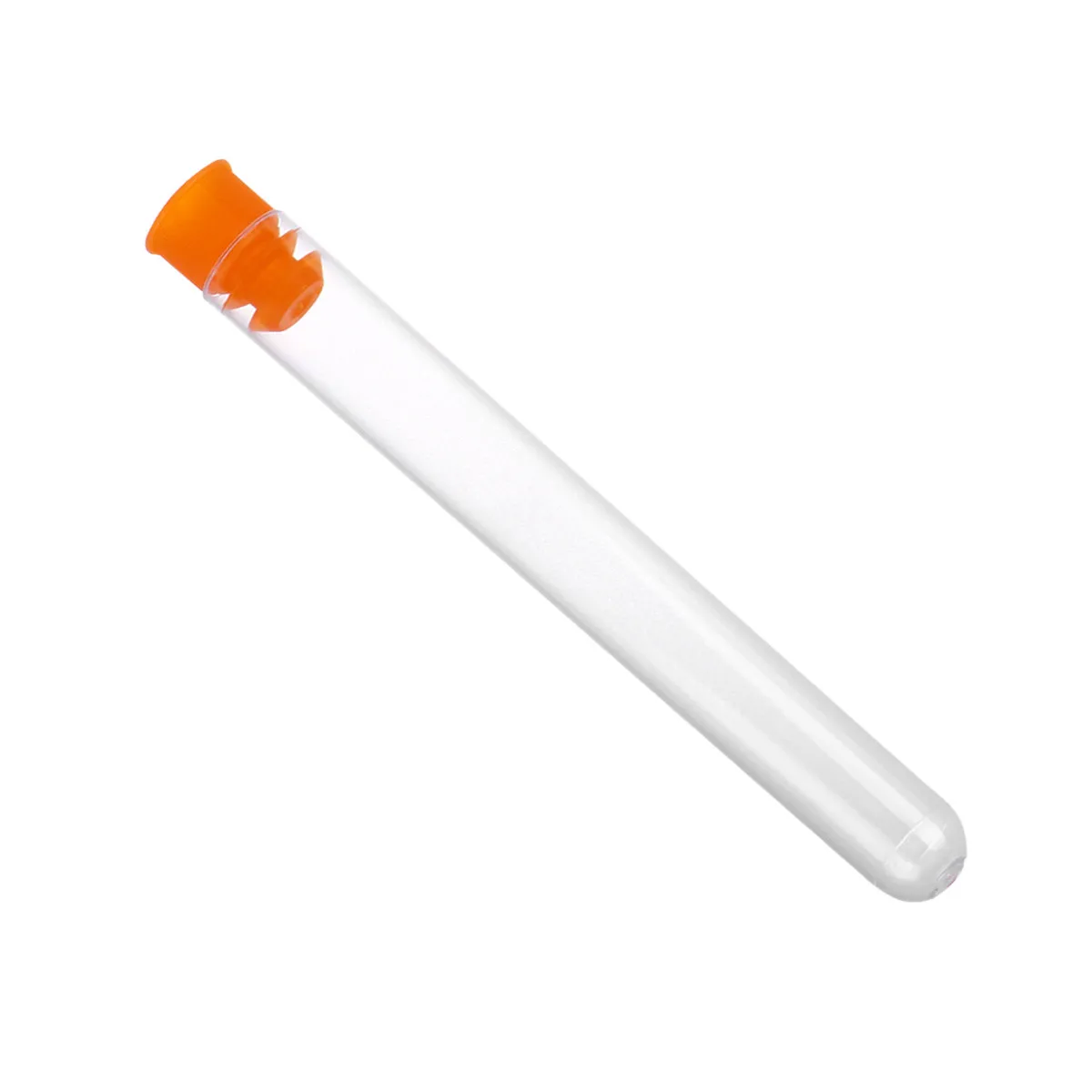 50Pcs Heavy Duty Clear Plastic Test Tubes Screw Cap Closure Ideal for Lab Experiment Storage Sample Bottles Travel Kit