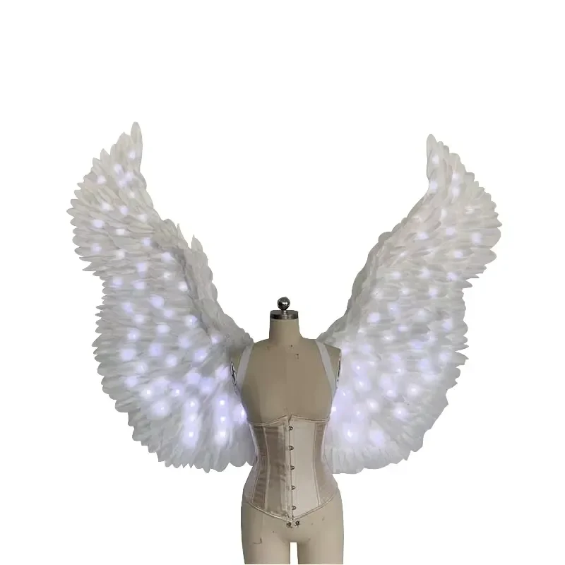 for Festival Decoration Feathers Wings Studio Photography Modeling Props Angel Wings with Lights