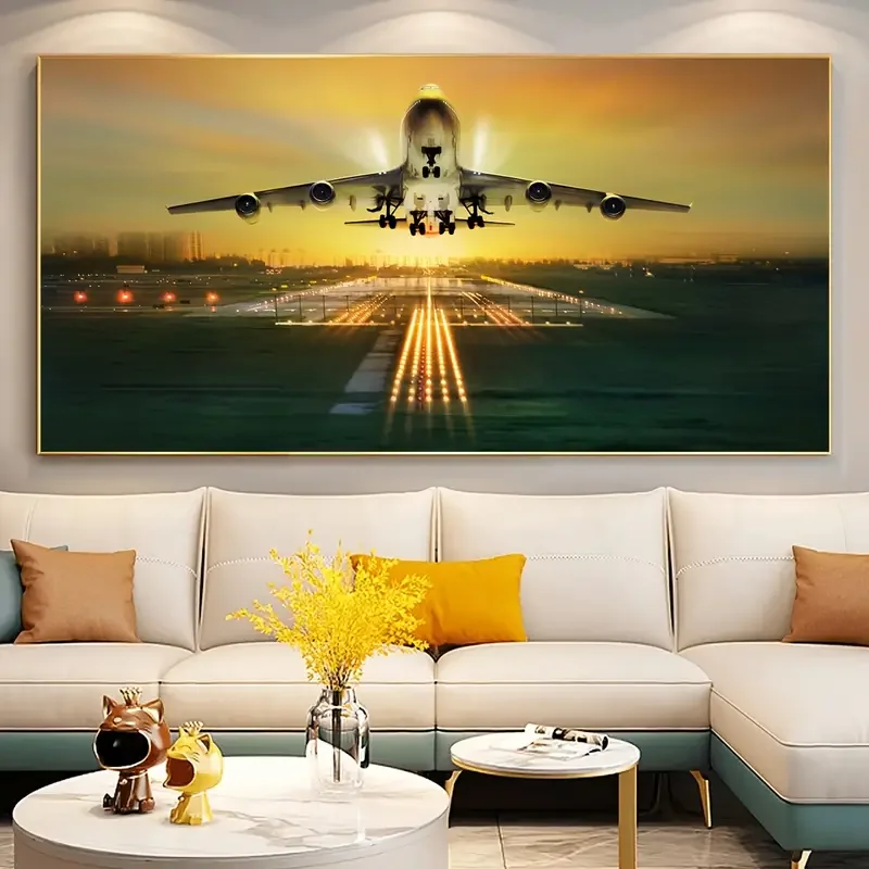 1pc frameless Canvas Painting 1pc Unframed, Canvas Poster, Modern Art, Fashion Plane Wall Art-Canvas Poster, Cool Aircraft, Airp