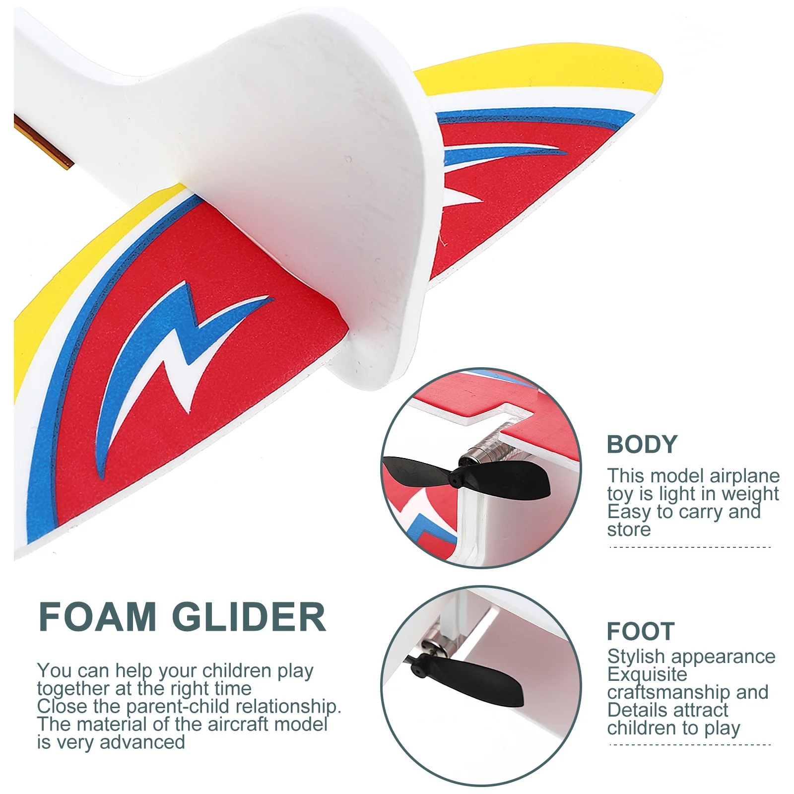 2 قطعة طائرة رمي اليد الكهربائية في الهواء الطلق الطائرات USB مشحونة مظهر جذاب غرامة براعة صديقة للبيئة