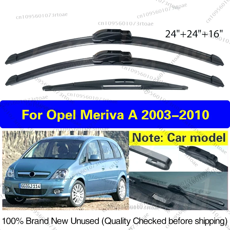 

3 шт. для Opel Meriva A 2003-2014, 24 "+ 24" + 16 "передние и задние щетки стеклоочистителя, лобовое стекло, щетка от дождя, автомобильные аксессуары