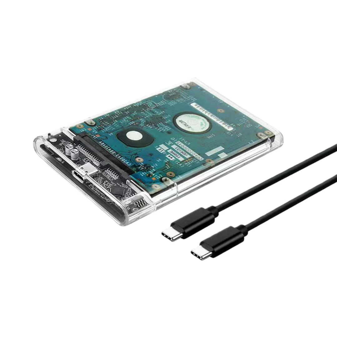 USB3.0 2.5-inch Hard Disk Box Transparent Model 500MB/s Transmission Speed USB 3.0 Type-C Port To SATA JMS578 Master Control