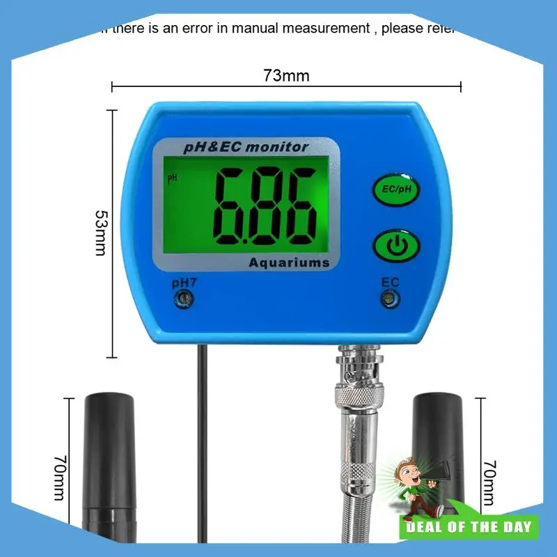 24-Hour Delivery Water Quality Analysis Instruments PH /EC Monitor Meter Acidometer PH Tester EU Plug