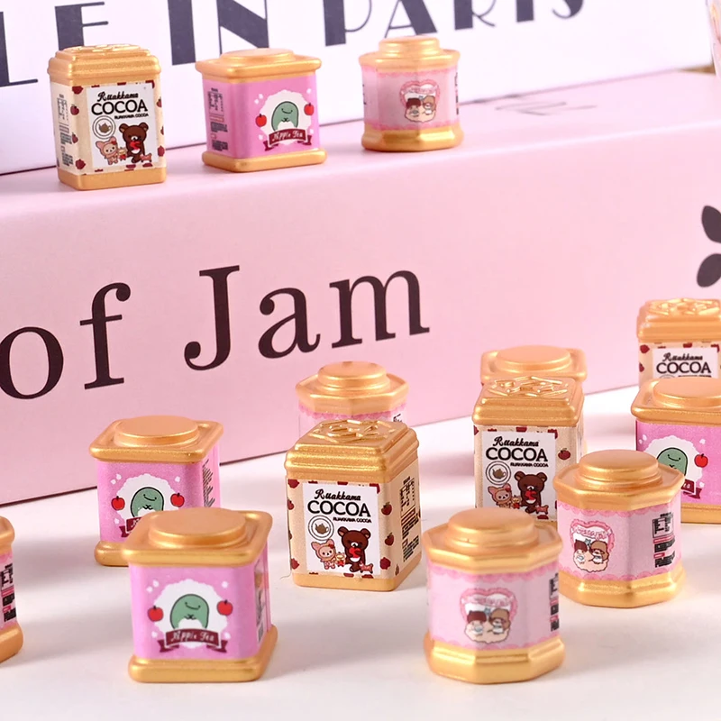 [JN] 5 STKS Mini Simulatie Snoeppot Keuken Voedsel Opslag Fles Meubels Speelgoed Voor Poppenhuis Decor