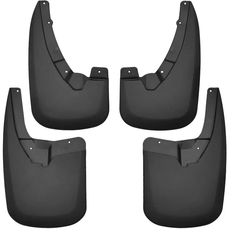 

Husky Liners Custom Mud Guards w/Single Rear Wheels & w/Out OEM Fender Flares | Front & Rear Set, 4-pc Black - 58176