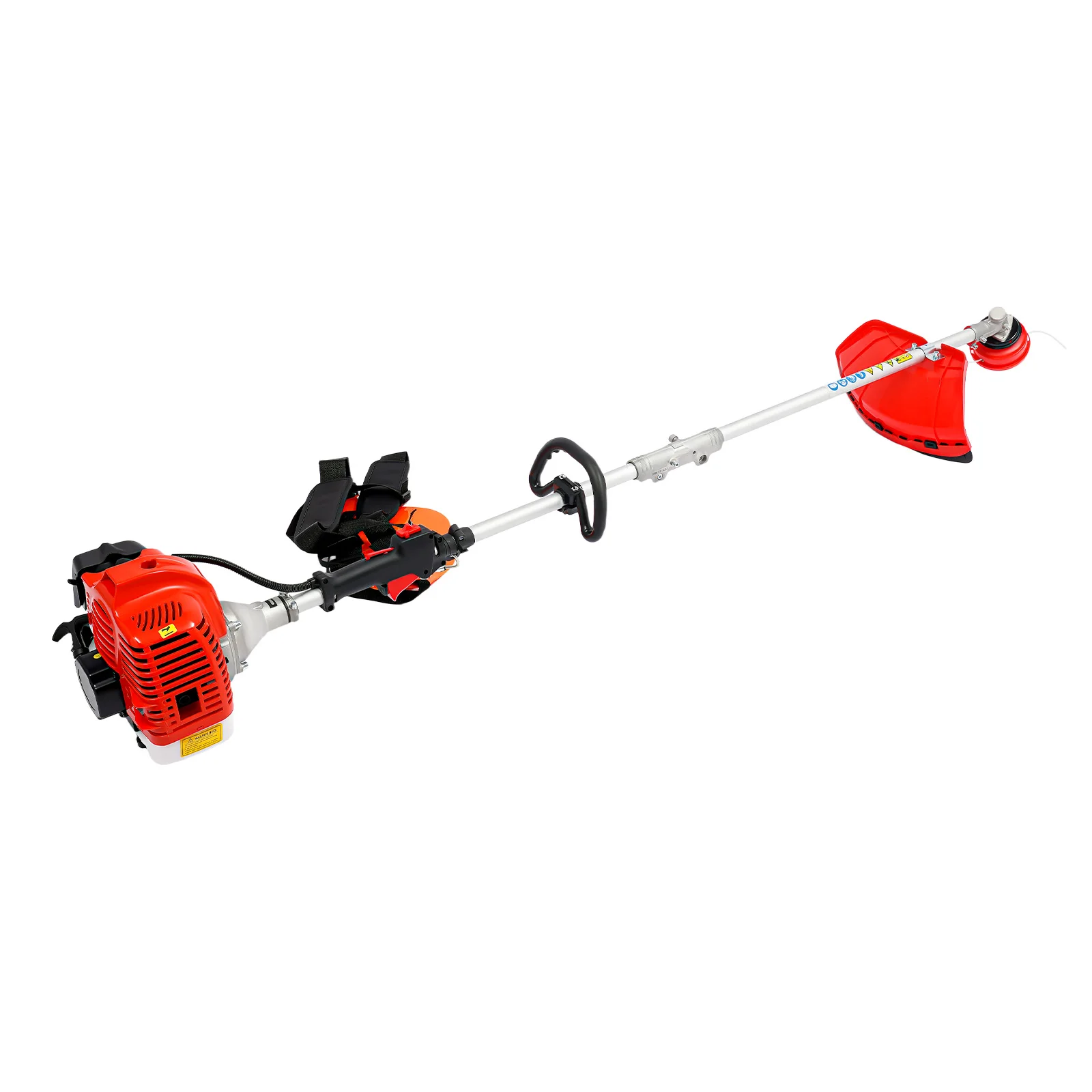 جزازة العشب متعددة الوظائف ثنائية الأشواط مع عمود تمديد، أداة حديقة 4 في 1 تعمل بالغاز، أداة تشذيب العشب 1.4 كيلو وات 51.7 سي سي