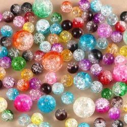 100pcs Glass Beads Colorful Glazed Loose Beads Spacer Beads Diy Beaded Bracelet Necklace Jewelry Making Accessories