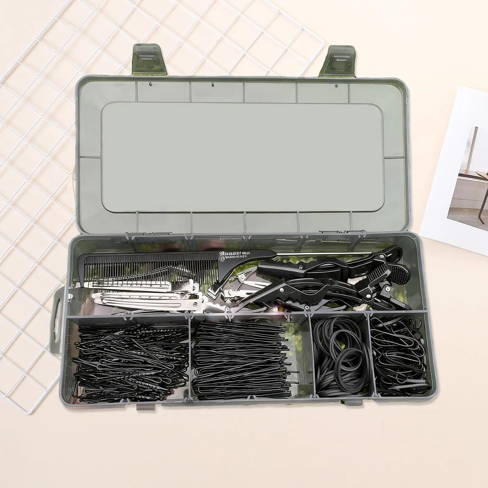 Boîte de rangement d'outils pour cheveux, mallette de rangement d'outils de coiffure pour bureau et maison