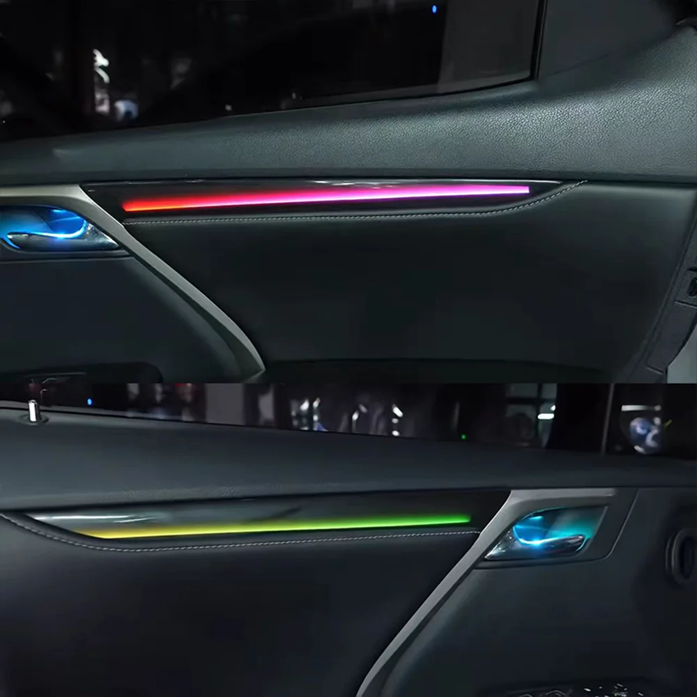 Upgrade and modify LED Car Inner Ambient Light  For Lexus RX 2016-2021 Dynamic Magic Color Ambient Lamp OEM Size  Rainbow Kit