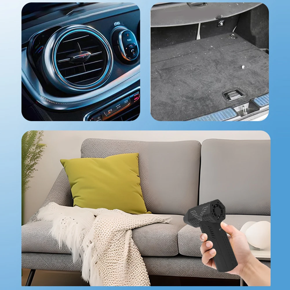 Multifunctionele luchtblazer 130000 RPM stofblazer Luchtstofdoek op batterijen Compact en lichtgewicht ontwerp voor het reinigen van dierenharen