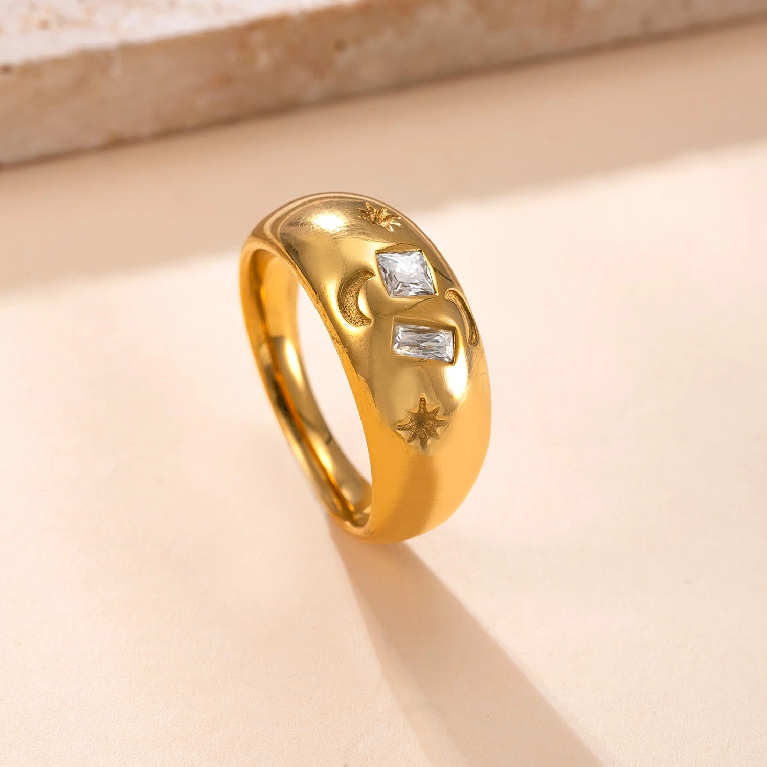 Stainless Steel Catholic Christian Cross Faith Amulet Ring Women Men Unisex Ring Multi Style Finger Jewelry Creative Gifts