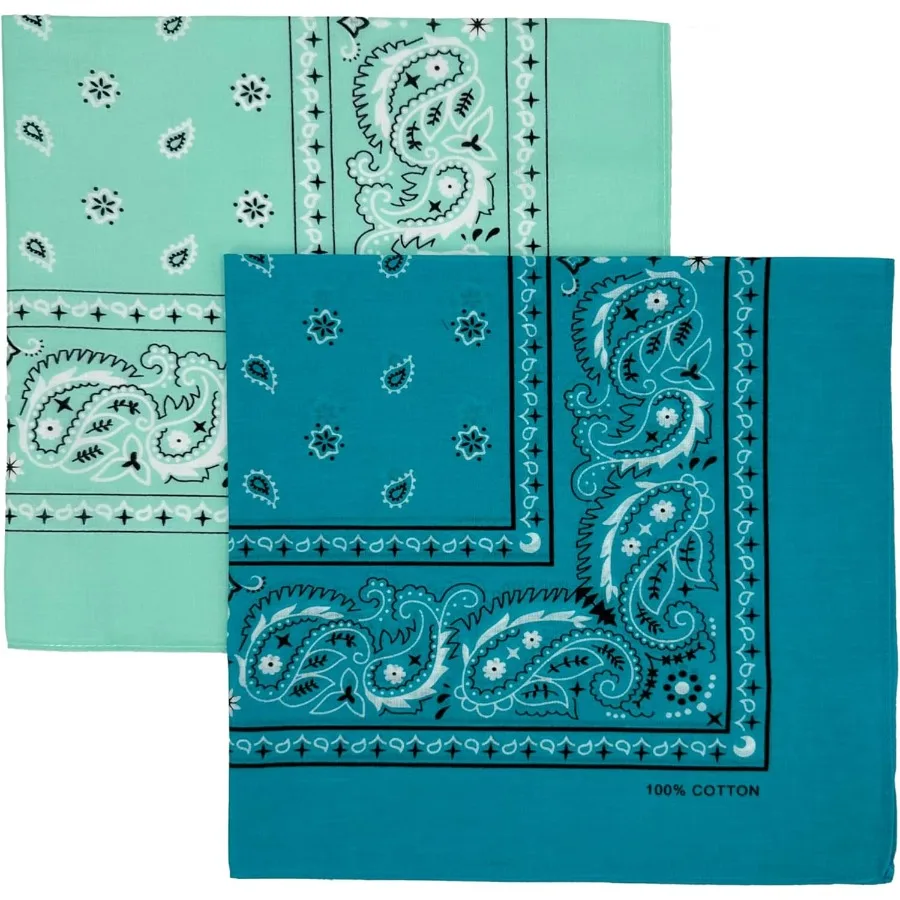 باندانا قطنية متعددة الاستخدامات مقاس 22 بوصة للرجال والنساء: مثالية للمغامرات الخارجية وتصفيف الأزياء والأنشطة الرياضية المتاحة