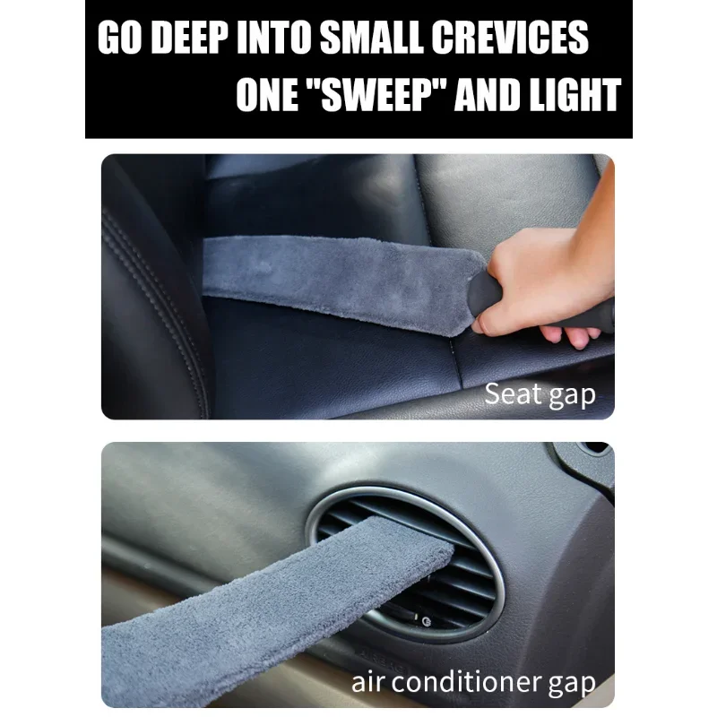 Car Duster Cleaning Brush, Auto Air Vent & Crevice Dust Remover, Detailing Tool for Seats, Corners and Hard‑to‑Reach Spots