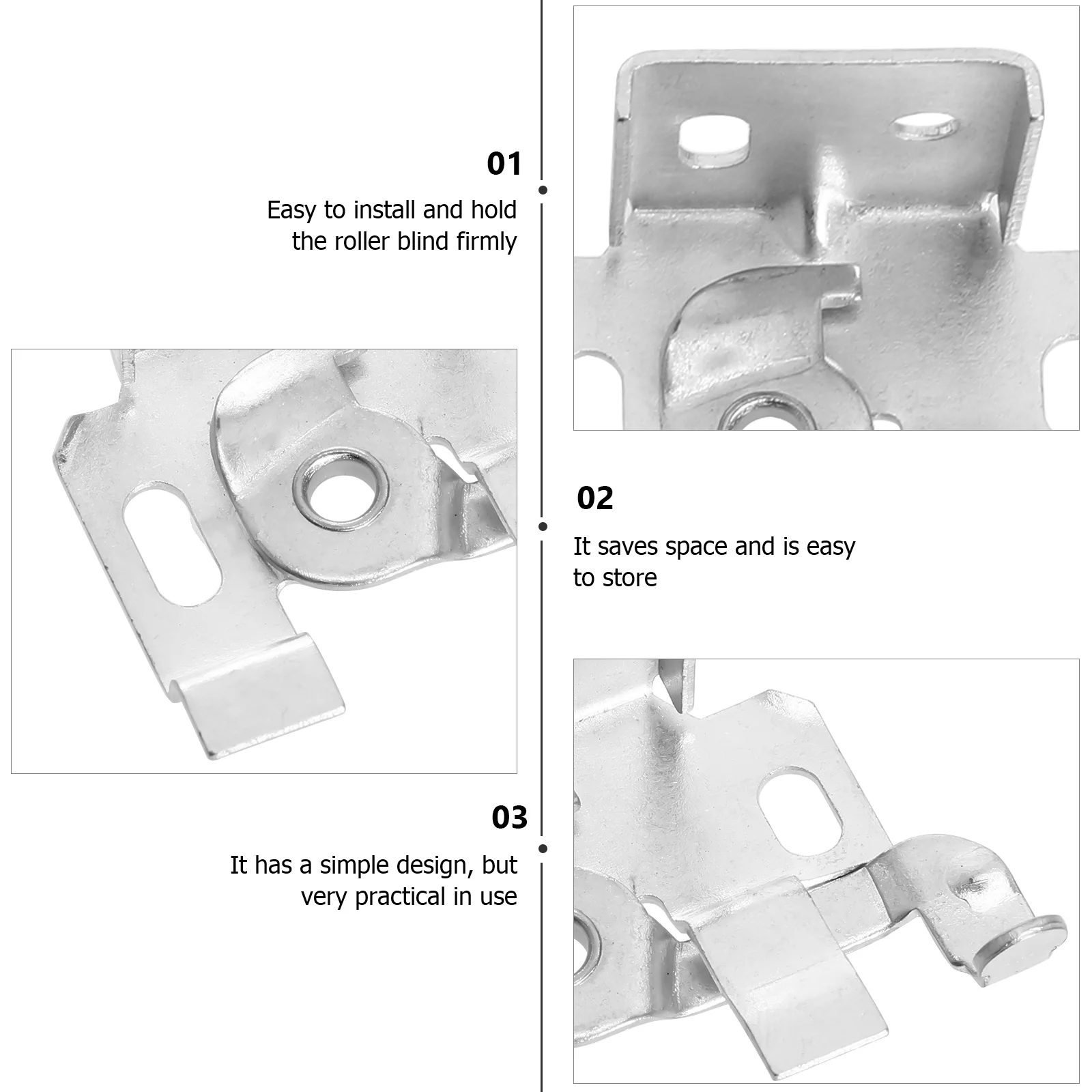 

1Set Curtain Accessories High-Grade Material Easy Install Space Saving Simple Design Home Office Bedroom Kitchen Use