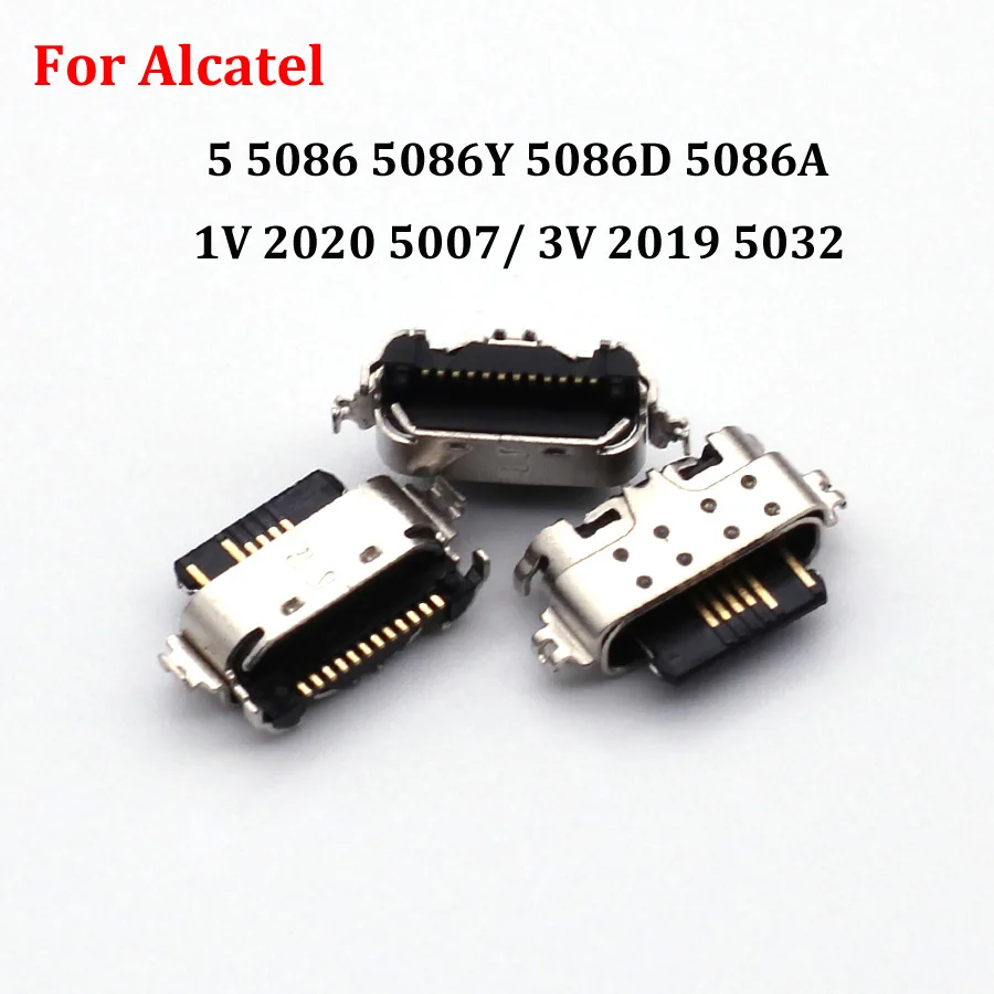 5-50Pcs USB Charger Charging Port Plug Dock Connector For Alcatel 3T 8094M 5086 Y D A/1V 2020 5007/3V 2019 5032 5062 5061 5048