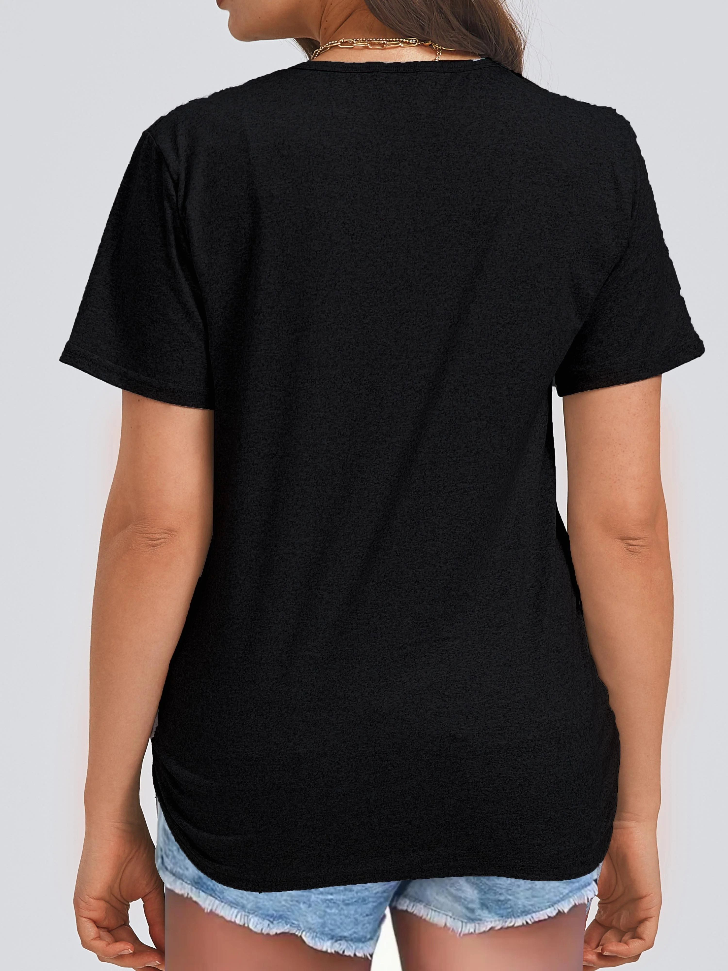 Damska koszulka z krótkim rękawem i żywym nadrukiem głowy tygrysa, luźny krój, okrągły dekolt, oddychająca tkanina, możliwość prania w pralce