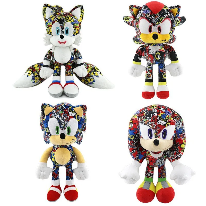 20-30cm Sonic peluches toy cartoon hedgehog Amy Rose knuckle tail soft stuffed doll child birthday Sonic peluches toys