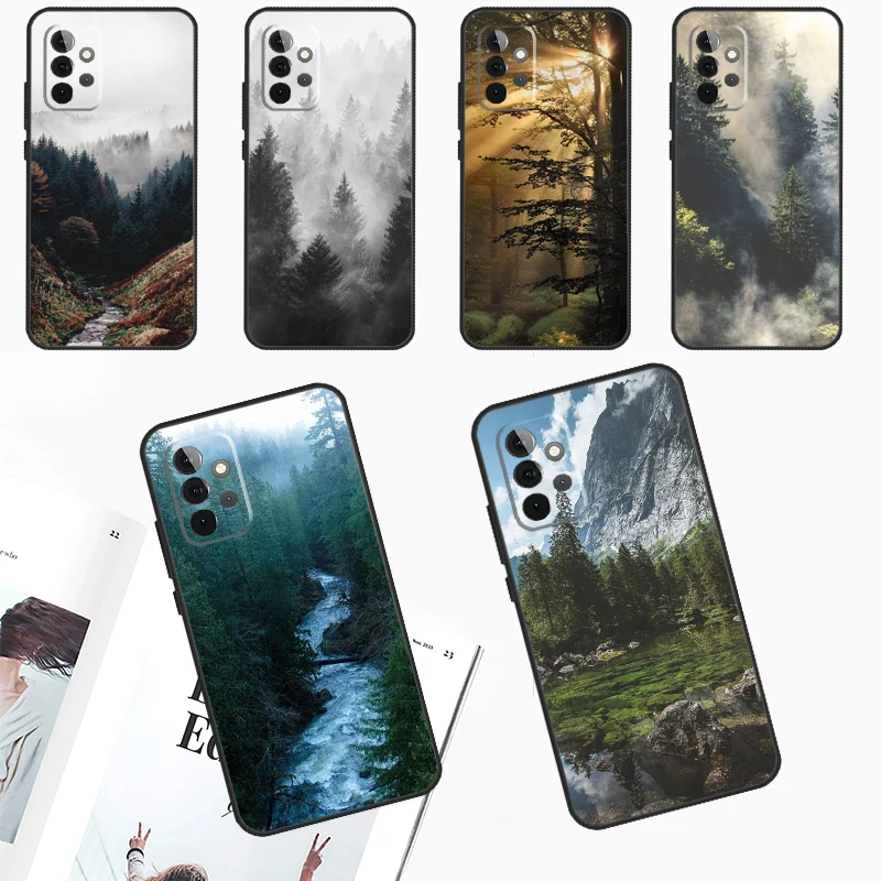 Beautiful Nature Forest Tree Case For Samsung Galaxy A54 A34 A14 A13 A33 A53 A12 A32 A52 A71 A51 A15 A25 A55 A35 Cover