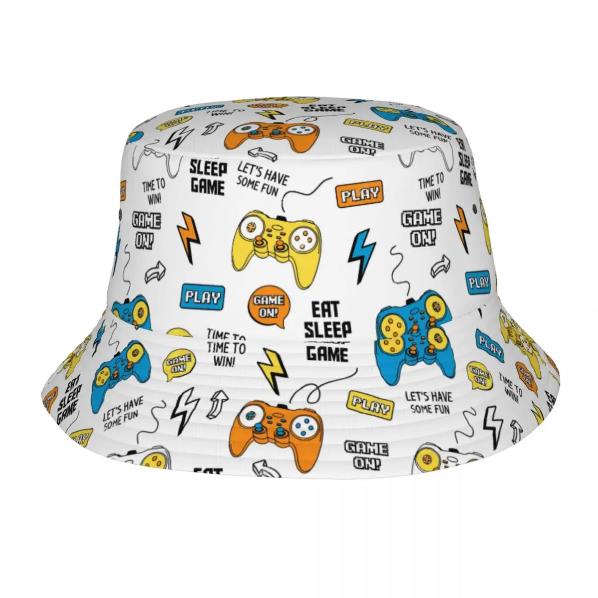 

Video Game Gaming Controller Bucket Hat Summer Beach Hatwear Accessories Fishing Hat for Outdoor Teen Panama Hat UV Protection