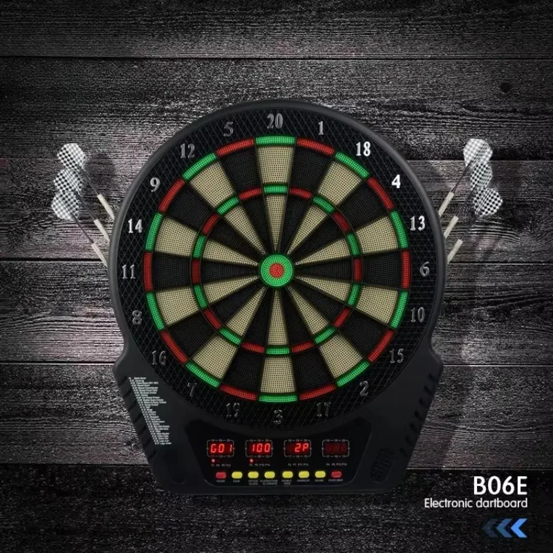 Professional Competition Electronic DartBoard,Digital Soft Tip Dart Board 27 Games 243 Variants,Support 16 Player 4 LED Displays