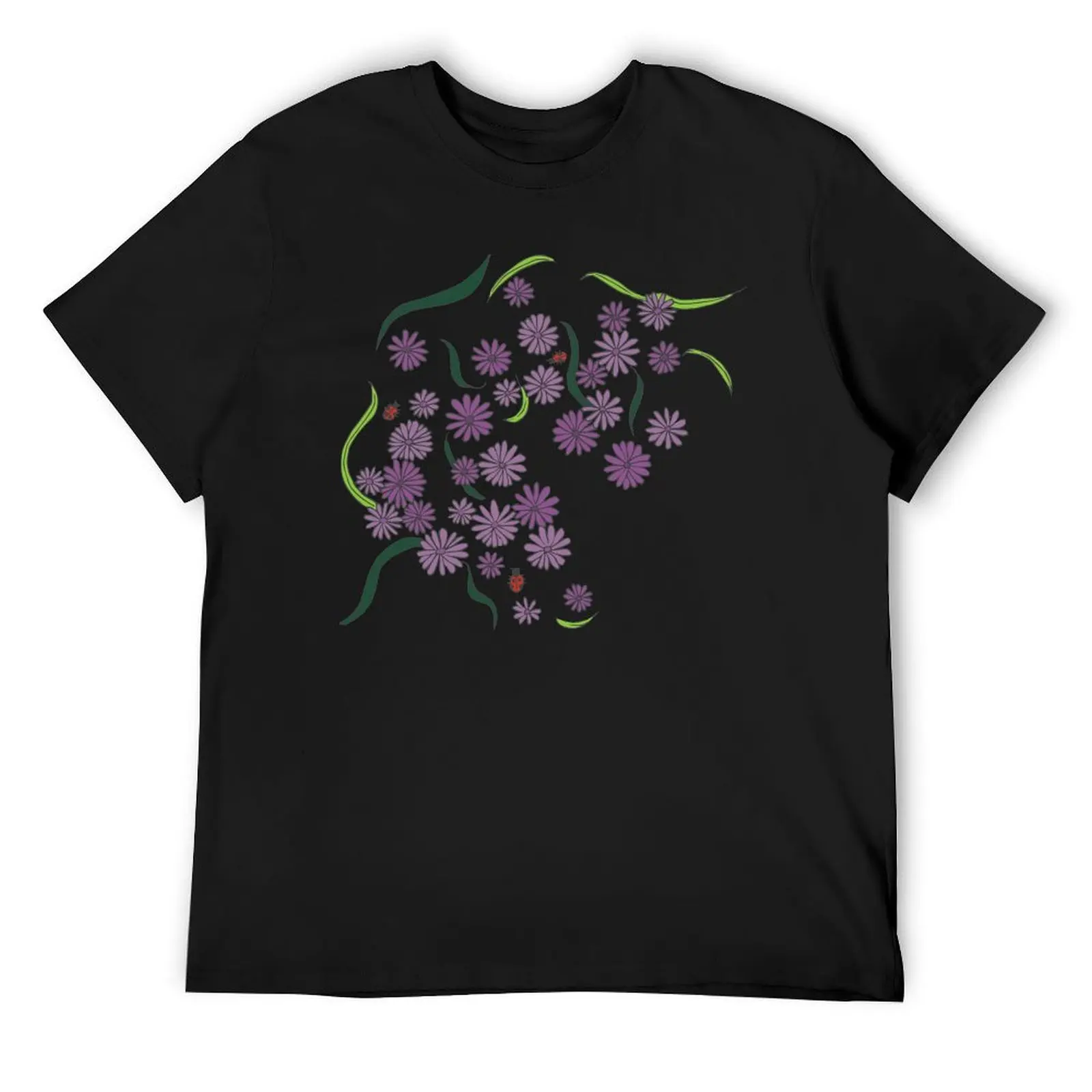 

Purple Flowers T-Shirt oversized t shirt vintage cute clothes t shirts for men graphic